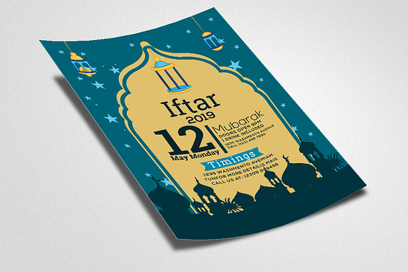 Ramadan Iftar Party Invitation Flyer in Flyer Templates - product preview 1