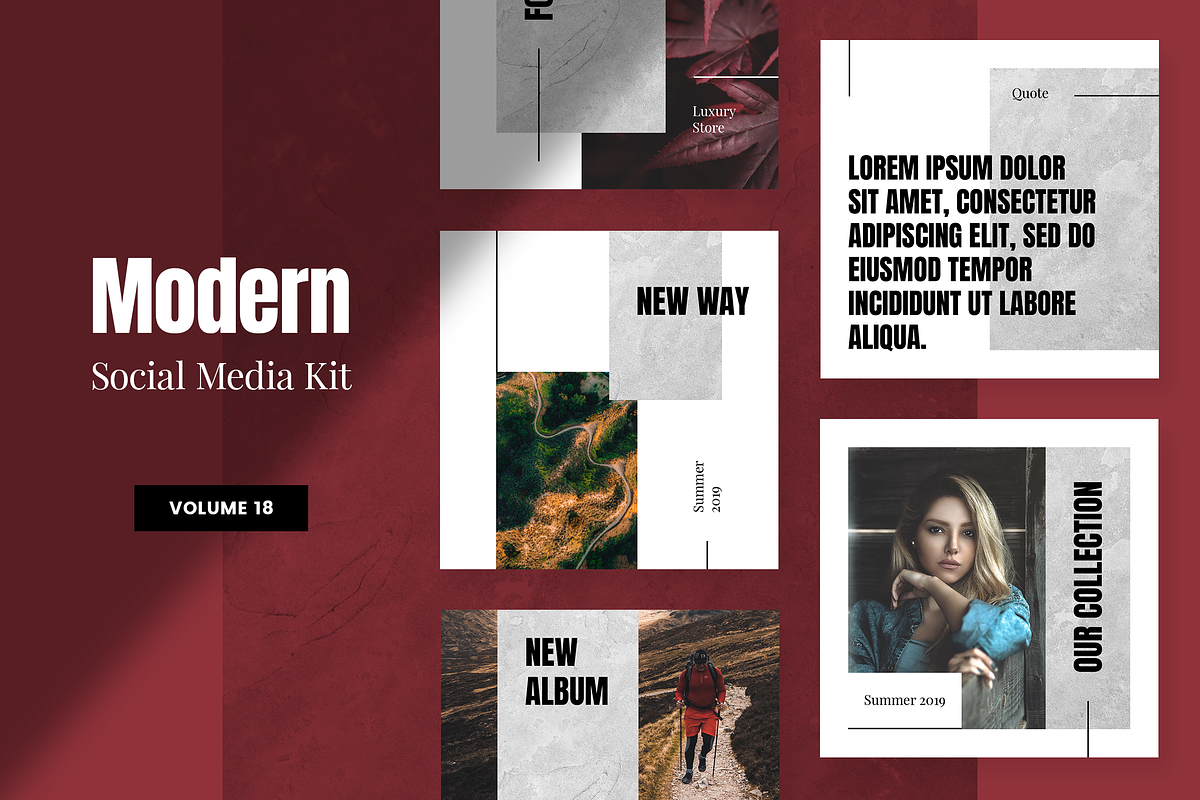 Modern Social Media Kit (Vol. 18) in Instagram Templates - product preview 8