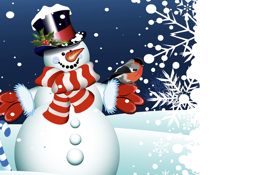 Snowman, Merry Christmas in Illustrations - product preview 8