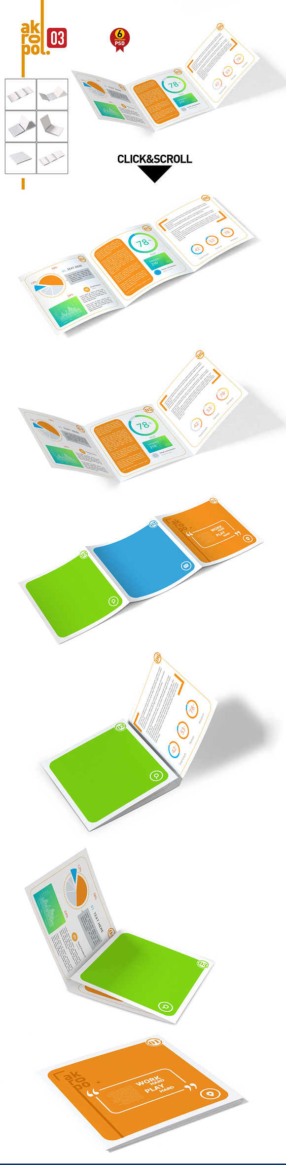 Bifold-Trifold Bundle in Print Mockups - product preview 3