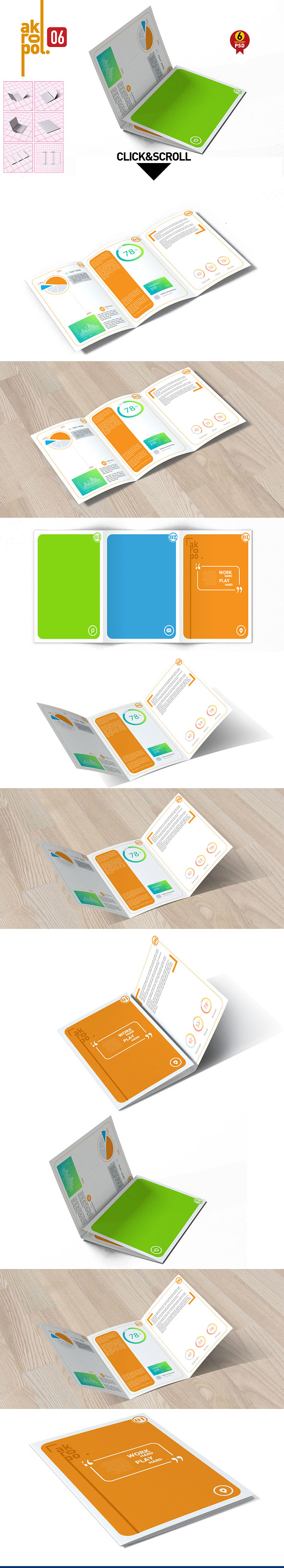 Bifold-Trifold Bundle in Print Mockups - product preview 6