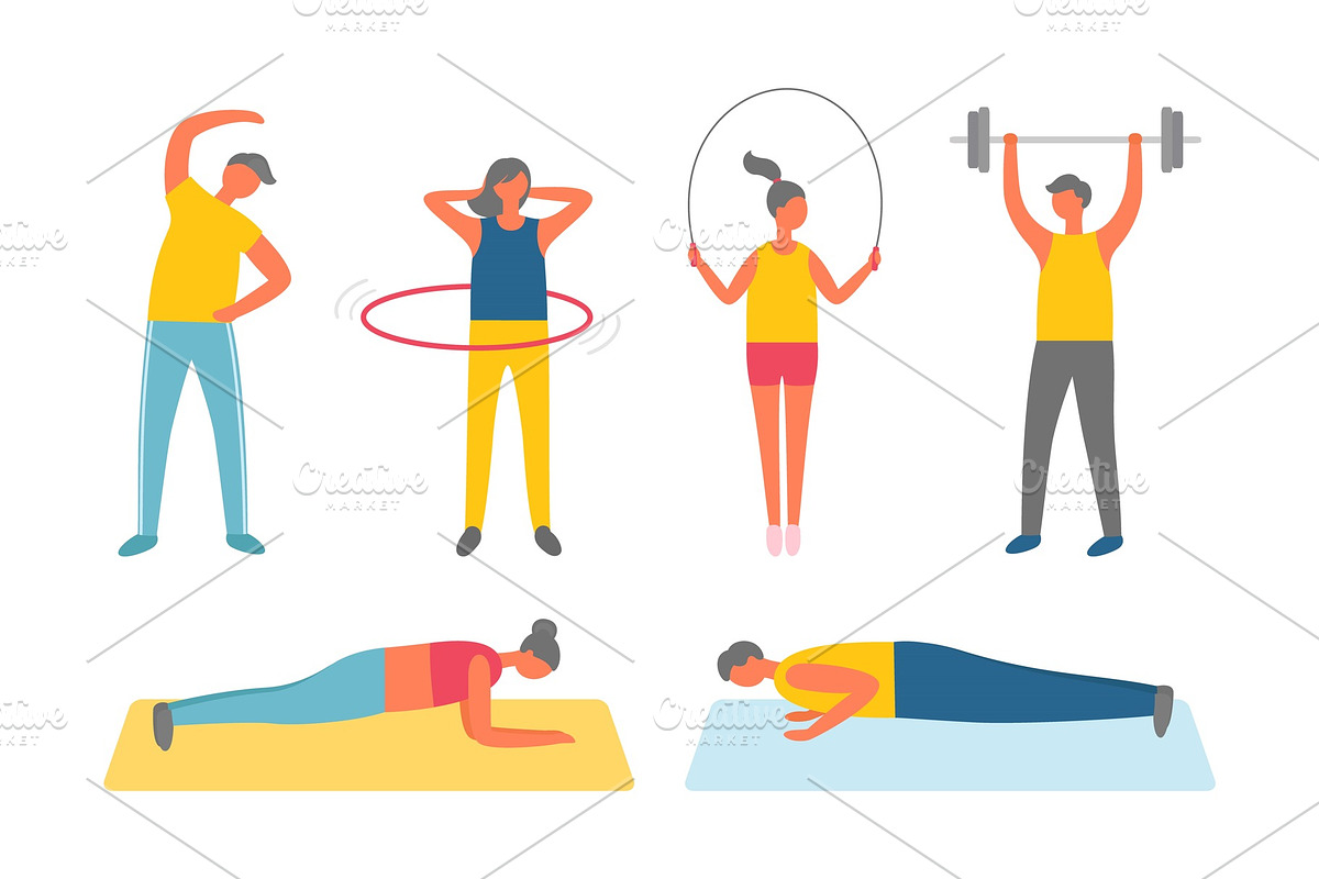 Fitness Training and Sport Exercise in Illustrations - product preview 8