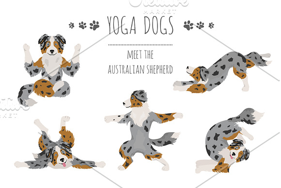 Yoga dogs collection (vol.1) in Illustrations - product preview 3