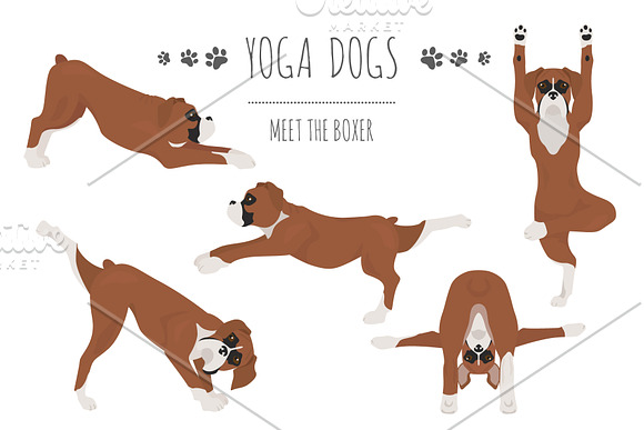 Yoga dogs collection (vol.1) in Illustrations - product preview 4