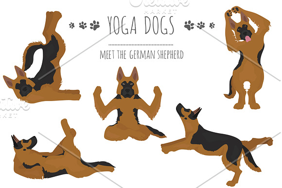 Yoga dogs collection (vol.1) in Illustrations - product preview 9