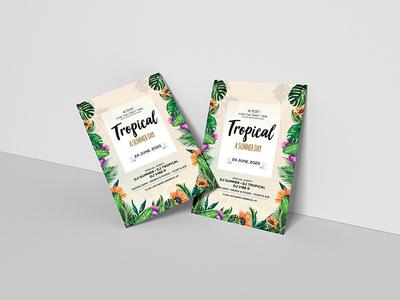 Tropical Day PSD Flyer Template in Flyer Templates - product preview 1