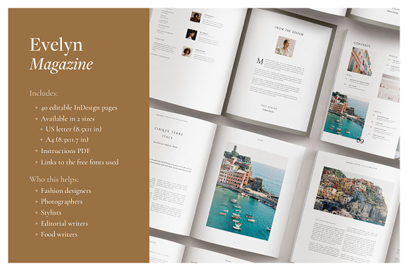 Evelyn Magazine in Magazine Templates - product preview 1