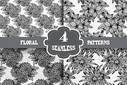 Black and White Floral Patterns(5)
