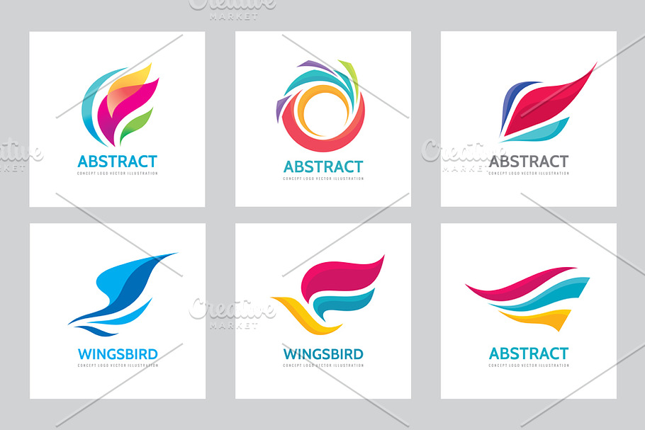 Abstract Design Vector Logo Set in Logo Templates - product preview 8