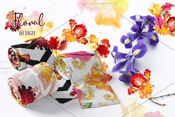 Iris. Bold encounter Watercolor png in Illustrations - product preview 2