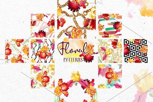Iris. Bold encounter Watercolor png in Illustrations - product preview 3