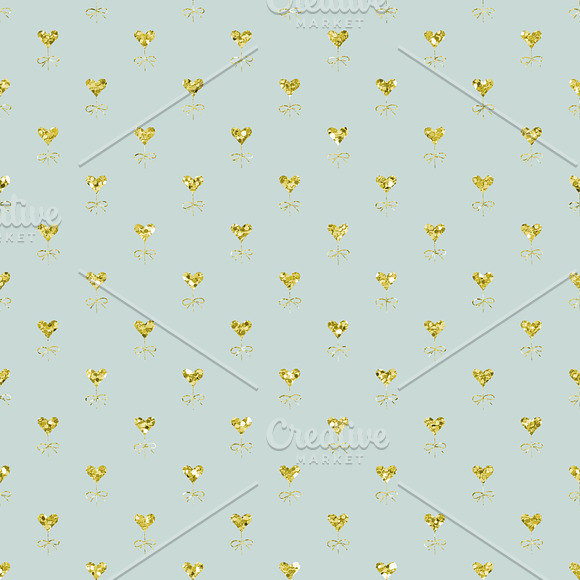 Mint Glitter Digital Papers in Patterns - product preview 2