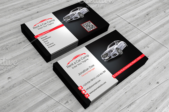 Rent a Car Business Card in Business Card Templates - product preview 1