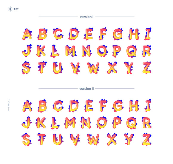 Plastic font / Illustrated letters in Display Fonts - product preview 2