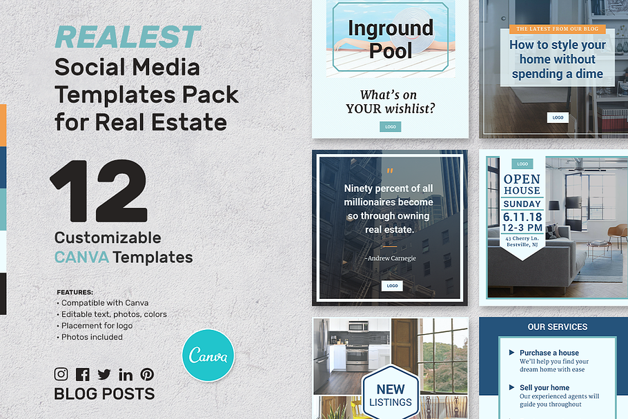 CANVA Real Estate Banners in Social Media Templates - product preview 8