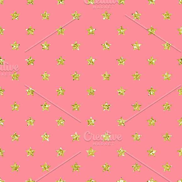 Coral Pink Digital Papers in Patterns - product preview 1