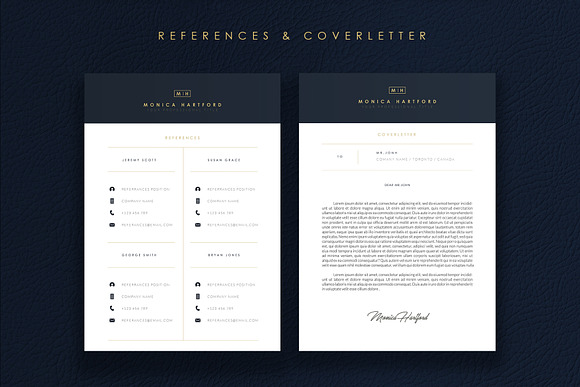 3 Pages Elegant Resume/CV Template M in Letter Templates - product preview 2