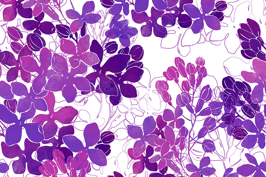 blooming lilac pattern | JPEG in Patterns - product preview 8