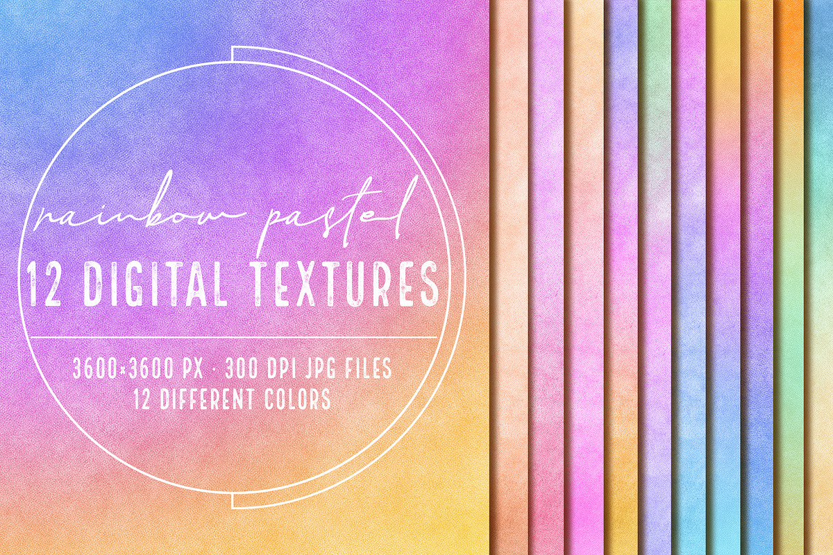 12 Rainbow pastel textures in Textures - product preview 8