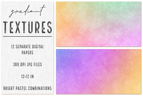 12 Rainbow pastel textures in Textures - product preview 1