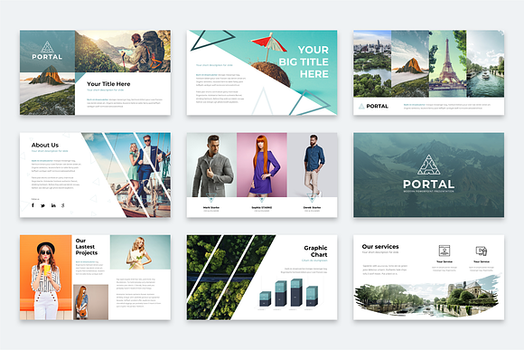 Portal Modern Powerpoint Template in PowerPoint Templates - product preview 4