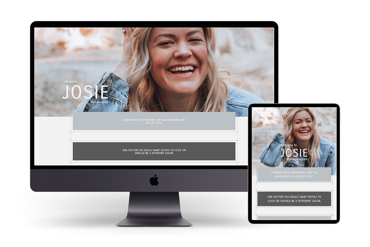Instagram Bio Link Page | Josie in Instagram Templates - product preview 8