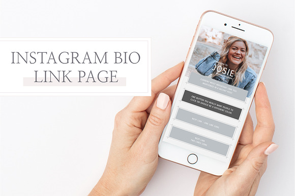 Instagram Bio Link Page | Josie in Instagram Templates - product preview 3