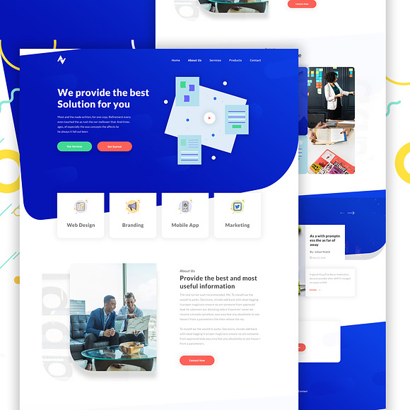 Company Portfolio Landing Page in Landing Page Templates - product preview 1