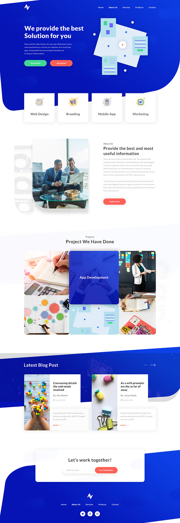 Company Portfolio Landing Page in Landing Page Templates - product preview 2