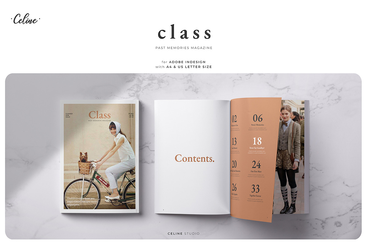 CLASS Past Memories Magazine in Magazine Templates - product preview 8