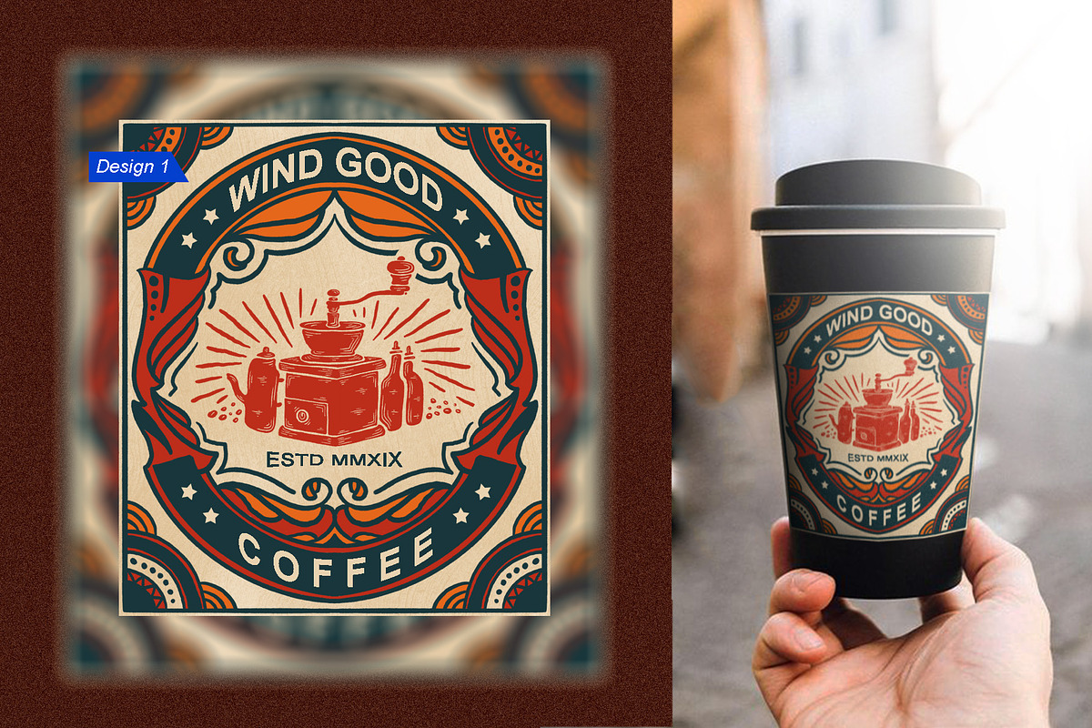 Vintage Logo Coffee Alternative in Logo Templates - product preview 8