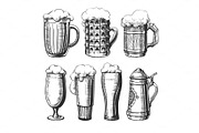 Beer glass mug sketch