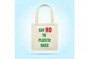 No polyethylene green recycled bag