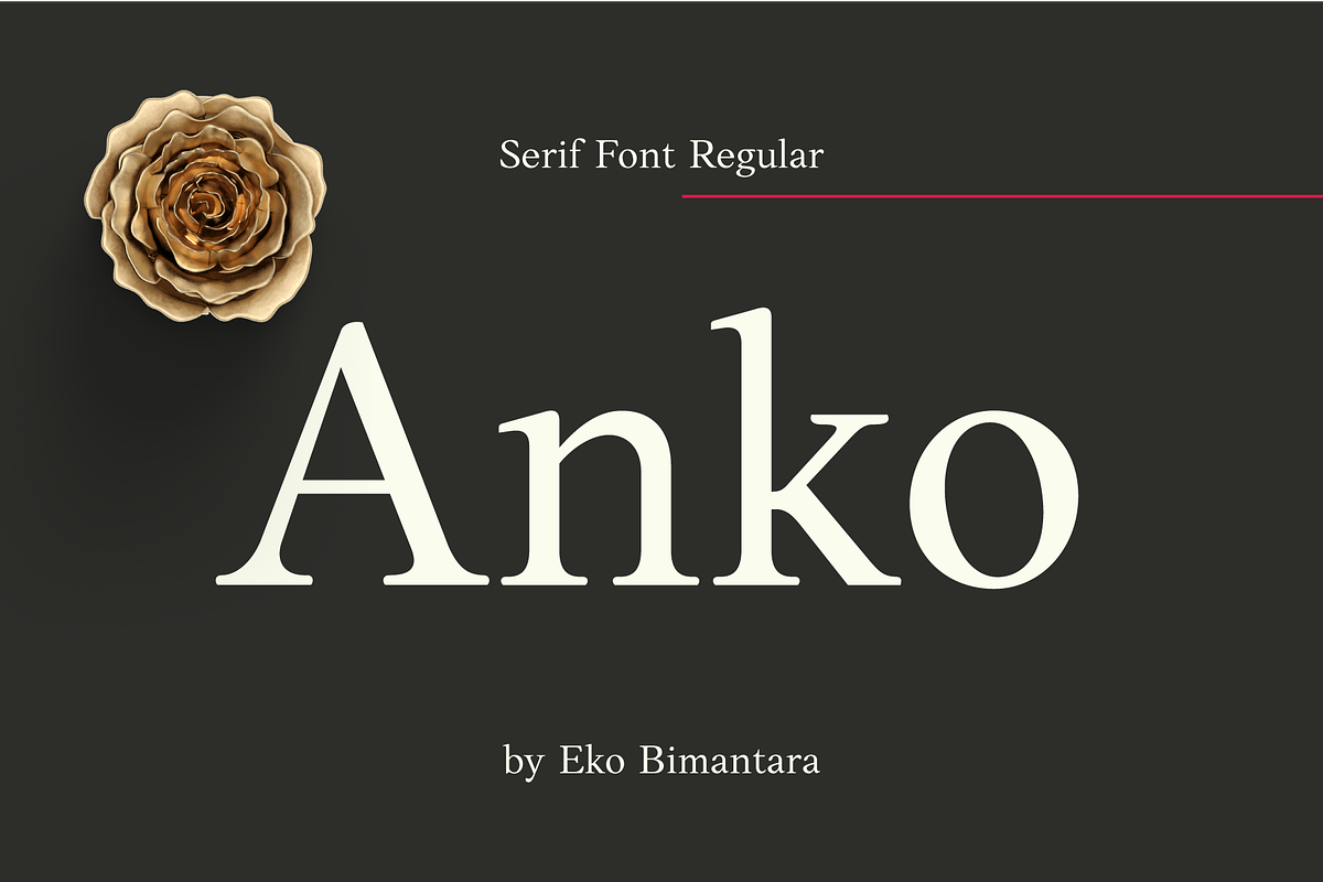 Anko Regular in Serif Fonts - product preview 8