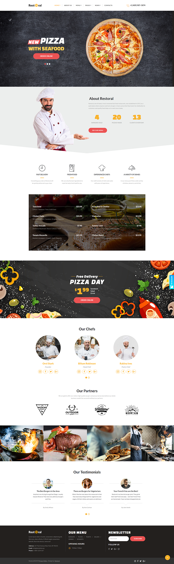Food & Restaurant HTML5 Template in HTML/CSS Themes - product preview 2