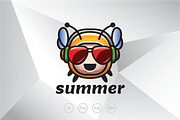 Summer Bee Logo Template
