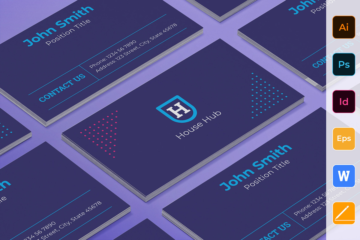 Smart House Business Card in Business Card Templates - product preview 8