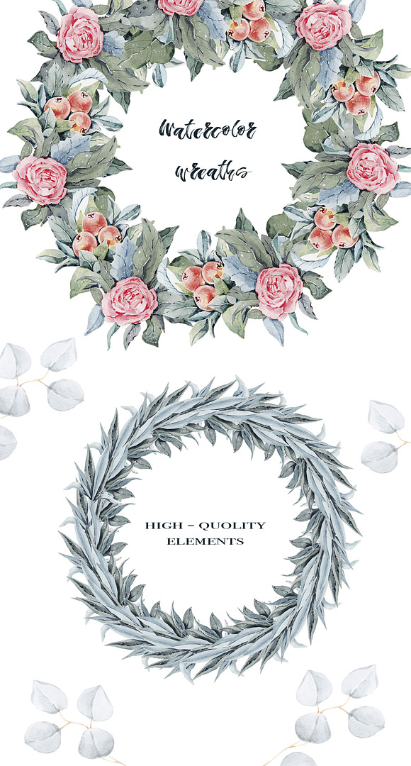 Wedding watercolor collection in Illustrations - product preview 1