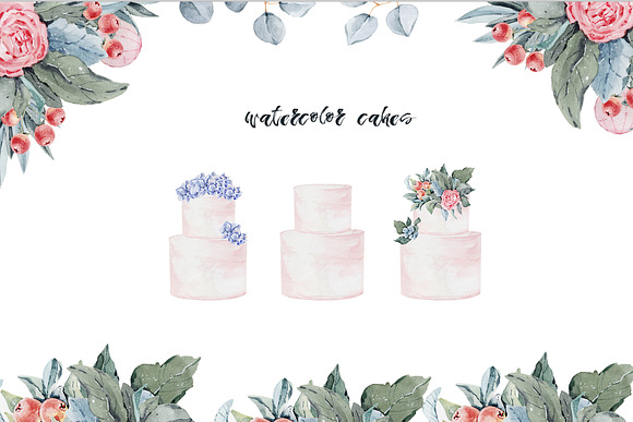 Wedding watercolor collection in Illustrations - product preview 7