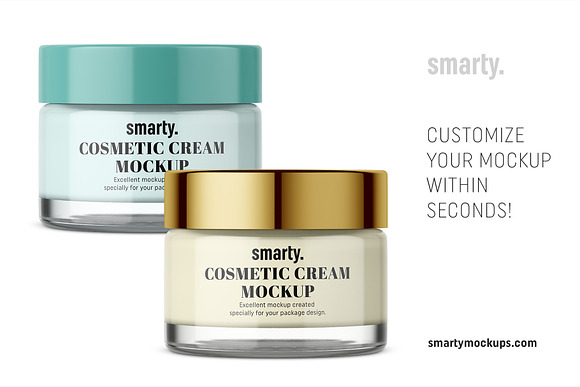 Cosmetic cream jar mockup in Product Mockups - product preview 2