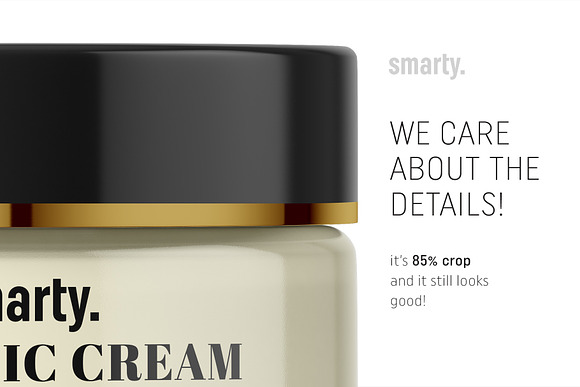 Cosmetic cream jar mockup in Product Mockups - product preview 3