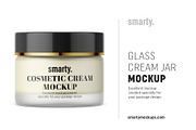 Cosmetic cream jar mockup / frosted