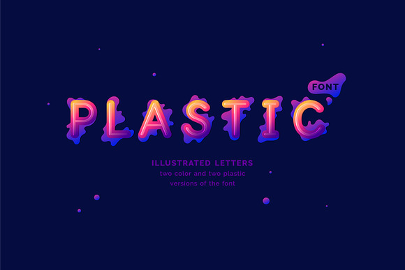 Plastic font / Illustrated letters in Display Fonts - product preview 4