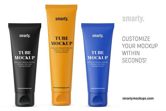 Cosmetic tube mockup / matt in Product Mockups - product preview 2