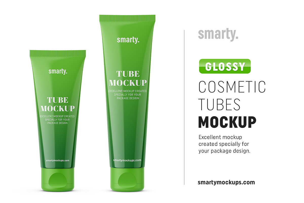 Cosmetic tube mockup / glossy in Product Mockups - product preview 8