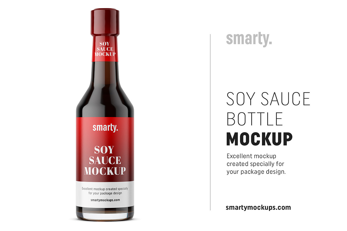 Soy sauce bottle mockup in Product Mockups - product preview 8
