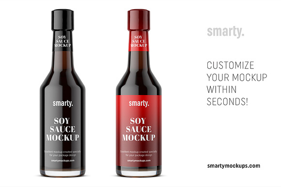 Soy sauce bottle mockup in Product Mockups - product preview 2