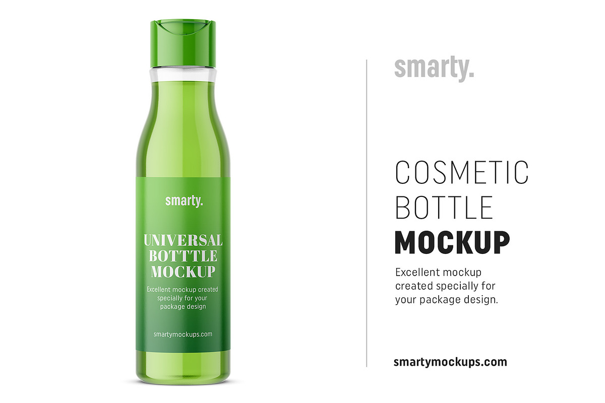 Cosmetic bottle mockup / transparent in Product Mockups - product preview 8