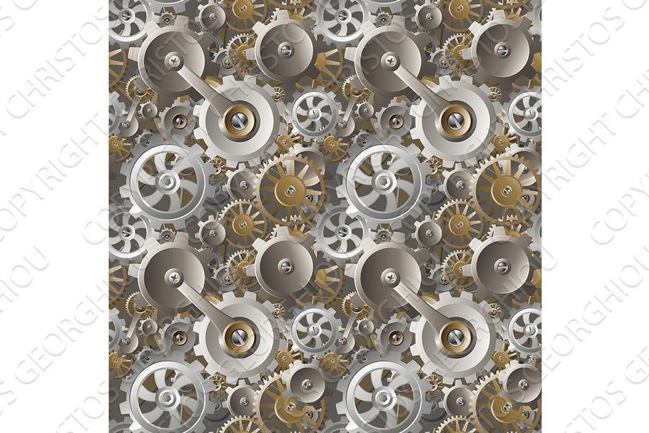 Gears and Cogs Seamless Machine in Textures - product preview 8