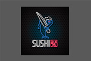 Sushi bar vector logo